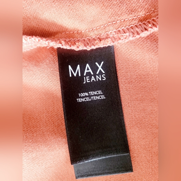 Max Jeans 100%Tencel Draped Drawstring Long Duster Cardigan Terracotta Medium - Picture 2 of 16